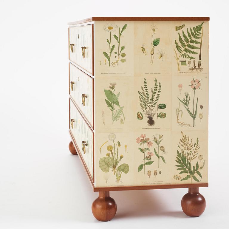 Josef Frank, a "Flora" chest of drawers, Firma Svenskt Tenn, Sweden, probably 1970s.