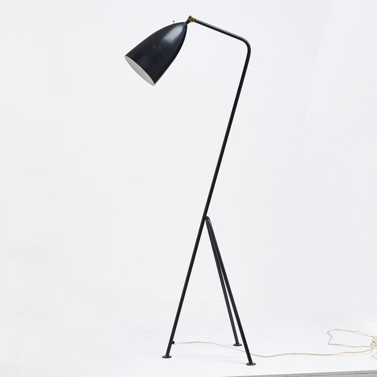 Greta Magnusson Grossman, a "G-33" (Grasshopper) black lacquered floor light by Bergbom's, Sweden 1950's.