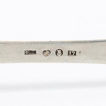 15 silver spoons, of which seven gilt, CG Hallberg, Stockholm, 1911-16.