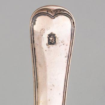 A silver serving spoon, maker's mark V. Christensen, Copenhagen, 1876 and LADLE, silver, Carl Fahlberg, Uppsala, 1792.