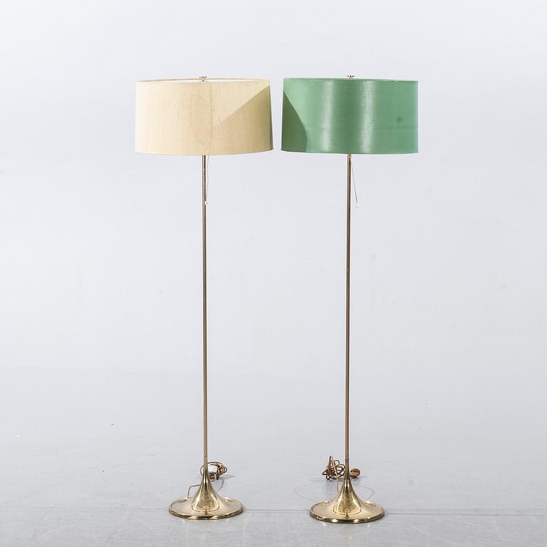 Two floor lamps, Modell G24, Alf Svensson and Yngvar Sandström for Bergboms.