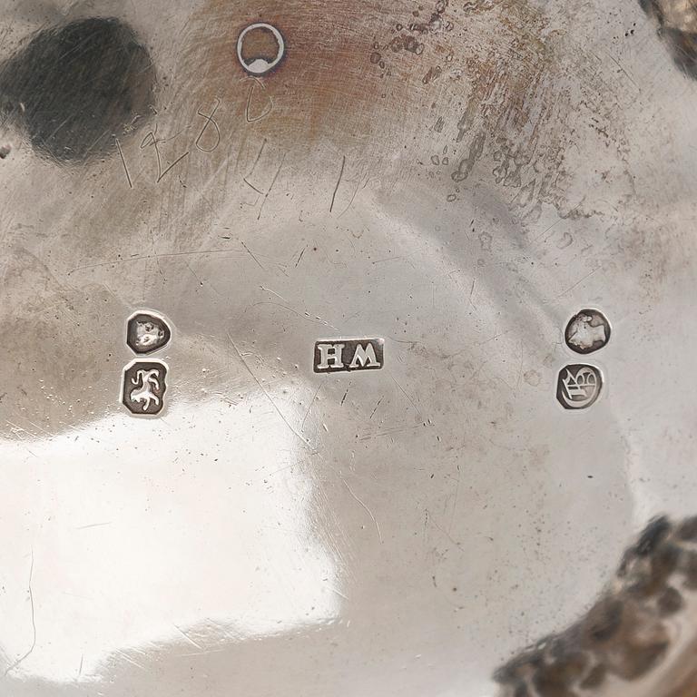 Sockerskål och mjölkkanna, sterlingsilver, London 1842.