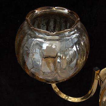 Taklampa, med glaskupor, 1900-talets andra hälft.
