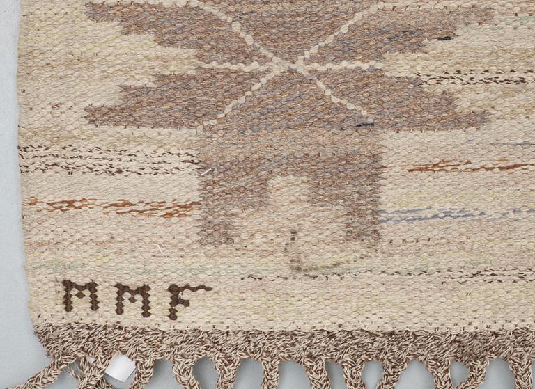 CARPET. "Höstmattan". Rölakan (flat weave). 477 x 283 cm. Signed MMF (Märta Måås-Fjetterström).