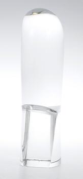 GÖRAN WÄRFF, skulptur, glas "profil", Kosta Boda, unik, signerad.