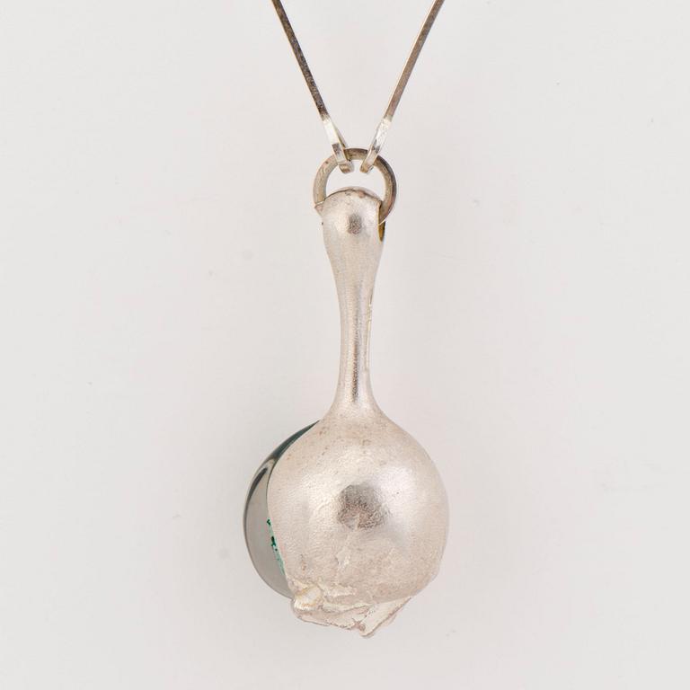 A BJÖRN WECKSTRÖM NECKLACE, "Nectaris", silver and acrylic. Lapponia 1977.