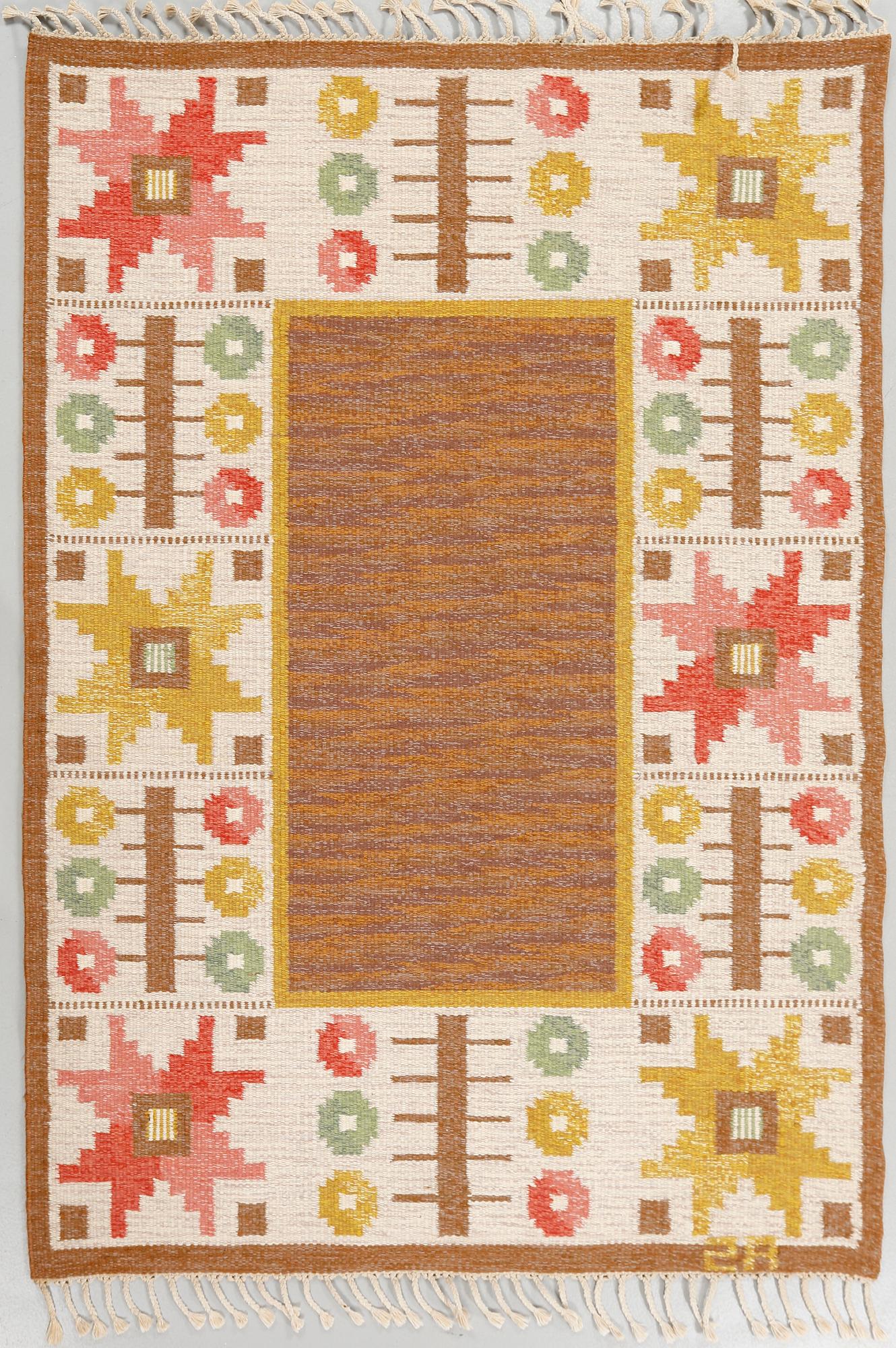 MATTA, rölakan, "Österäng", Stjernmatta, signerad AS, 195 x 140 cm.