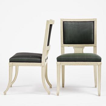 A set of eight (6+2) klismos-chairs attributed to C. J. Wadström (master 1788-1816).