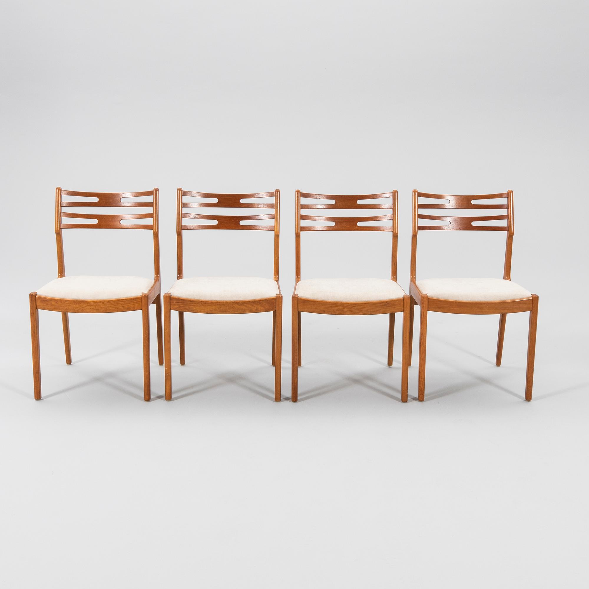 Stolar 4 st sannolikt "101" Johannes Andersen för Vamo, Danmark, 1950/1960-tal.