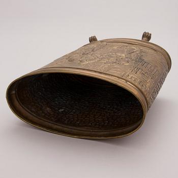 A brass unbrella stand, probably the Netherlands, the first half of the 20th century.