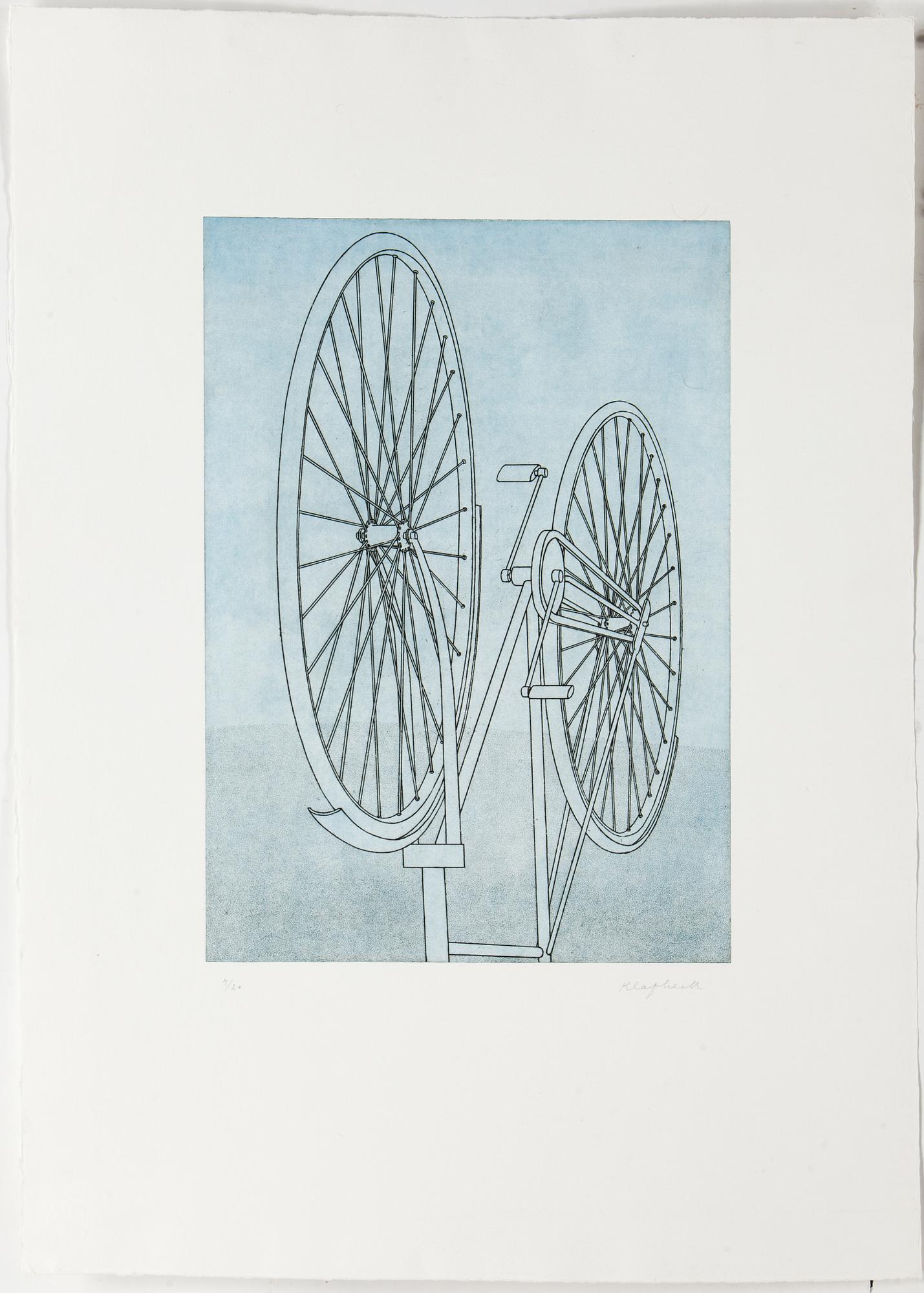 KONRAD KLAPHECK, färgakvatint. Signerad och numrerad 4/20.