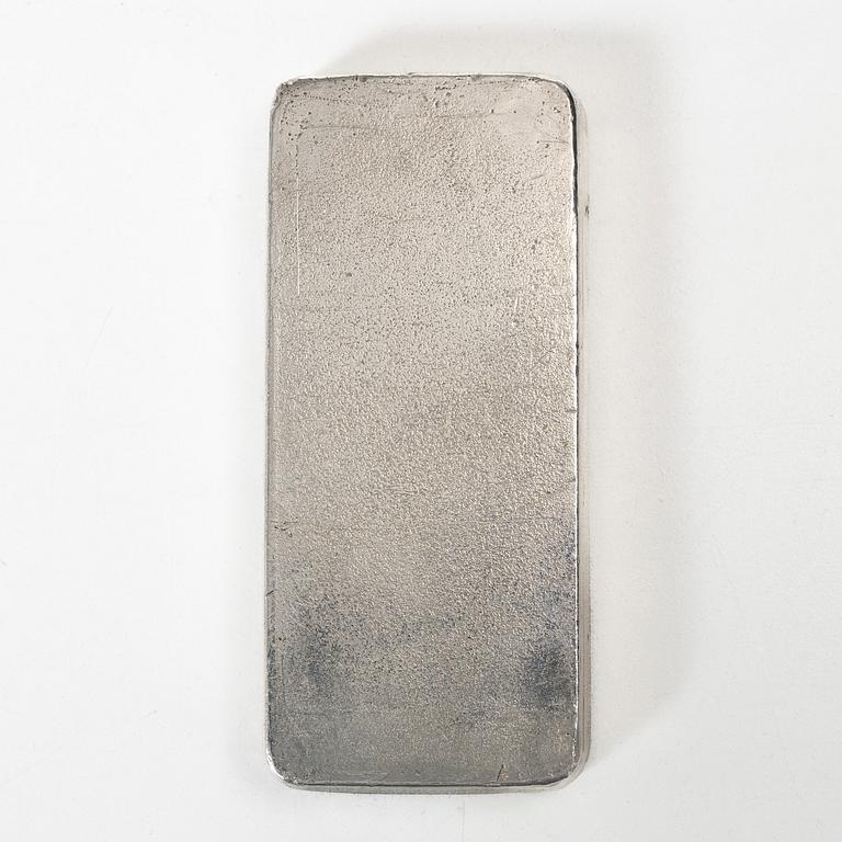 Silver bar, 1 kg,  Swiss Bank Corporation.