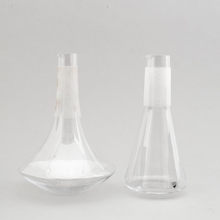 ERIKA LAGERBIELKE, karaffer, 2+2 st, "Divine", glas, Orrefors, 2000-tal.