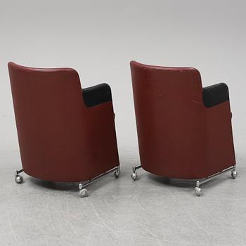 BÖRGE LINDAU & BO LINDEKRANTZ, a pair of 'Solo' easy chairs, Lammhults, 2000.