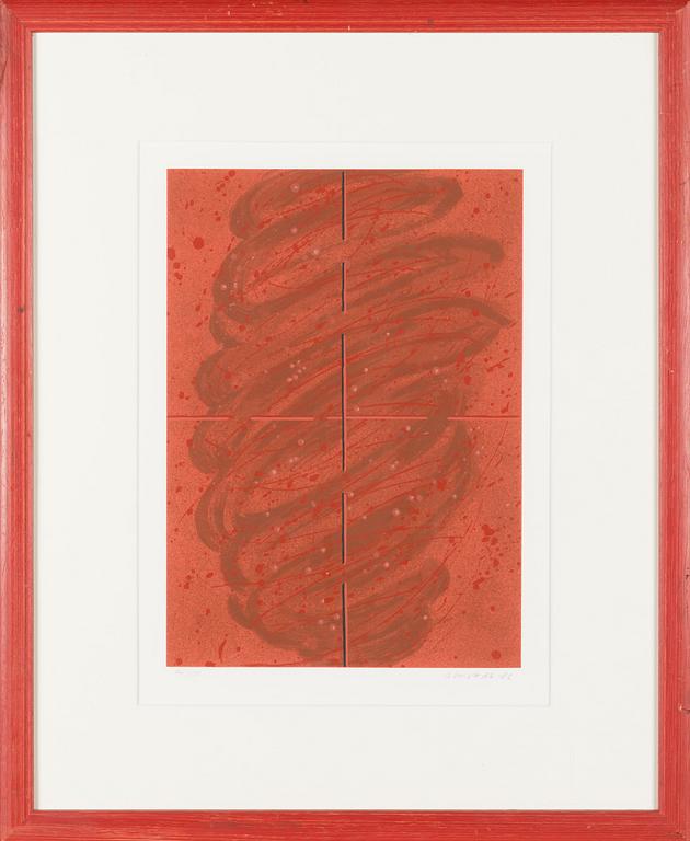Juhana Blomstedt, serigrafi, signerad och daterad -86, numrerad 94/100.