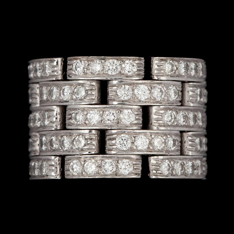 CARTIER, ring, briljantslipade diamanter, tot. ca 2.40 ct.