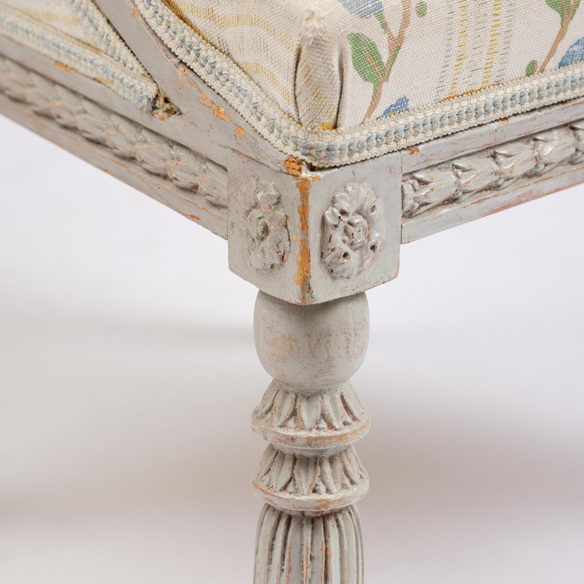 A pair of Late Gustavian style armchairs early 19th century.