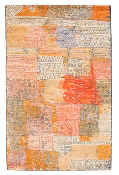 126. Paul Klee, CARPET. "Florentinisches villenviertel”. Machine made pile. 277 x 179 cm. After a work of Art by Paul Klee from 1926.