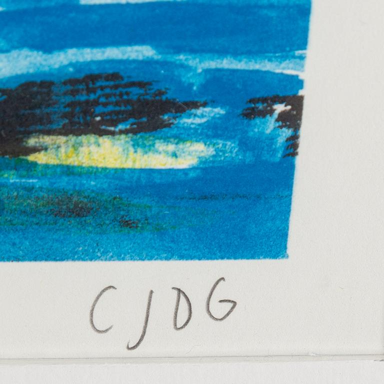 CARL JOHAN DE GEER, lithograph in colours, signed CJDG and numbered 167/295 in pencil.