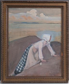Magnus Enckell, "WOMAN ON A CLIFF".