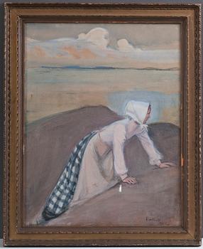 Magnus Enckell, "NAINEN KALLIOLLA".