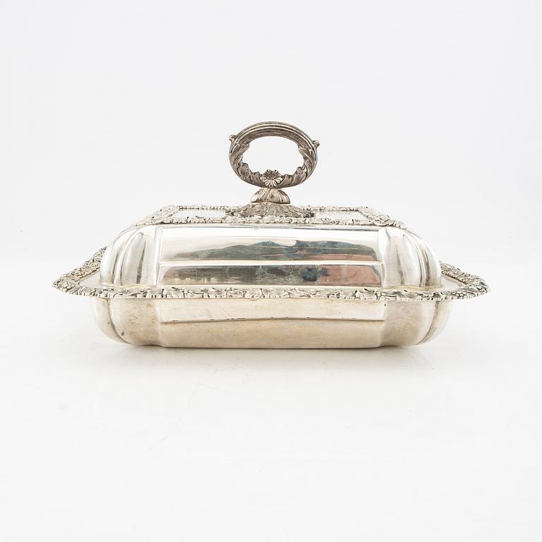 Gustaf Möllenborg, covered serving dish, silver, Stockholm 1856.