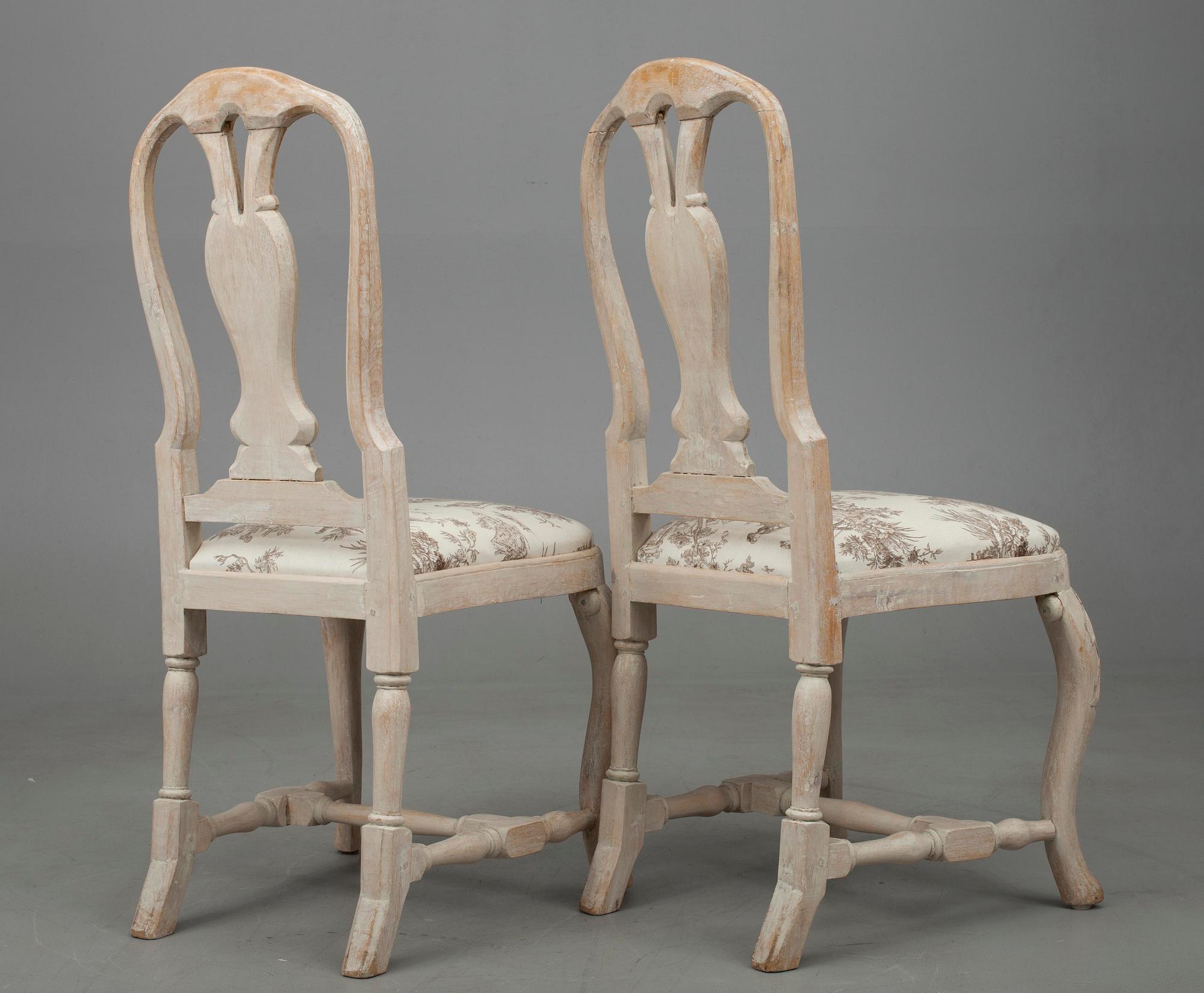 STOLAR, ett par, rokoko, 1700-tal.