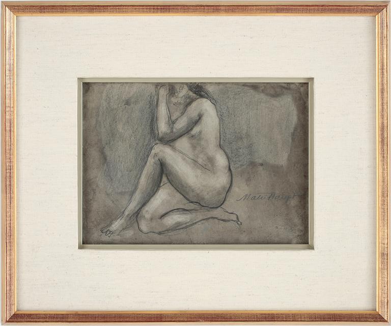 MATTI HAUPT, teckning på papper, sign.