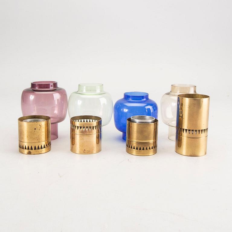 Hans-Agne Jakobsson, 4 st, ljusstakar/värmeljushållare, 1960-tal, Markaryd Sverige.