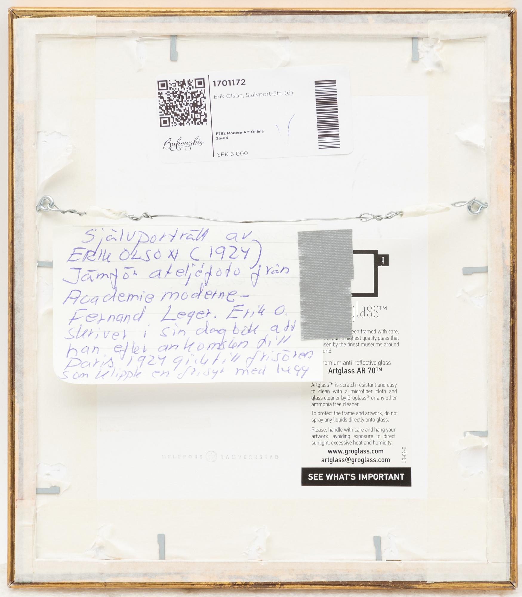 Erik Olson, Self-portrait.