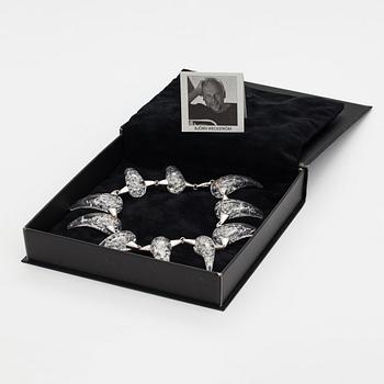 Björn Weckström, "Jibo", a serling silver and acrylic necklace, limited edition 20/50. Lapponia 2008.