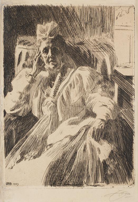 Anders Zorn, "Änkedrottning Sophia".