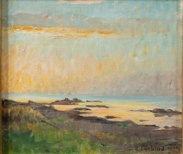 Emilia Lönblad, Coastal scene, possibly Arild.