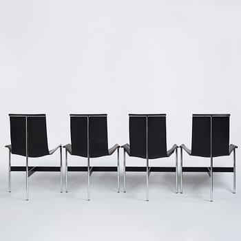 William Katavolos, Douglas Kelley & Ross Littell, 4 stolar modell "3LC T-Chair", Laverne International, USA, efter 1952.