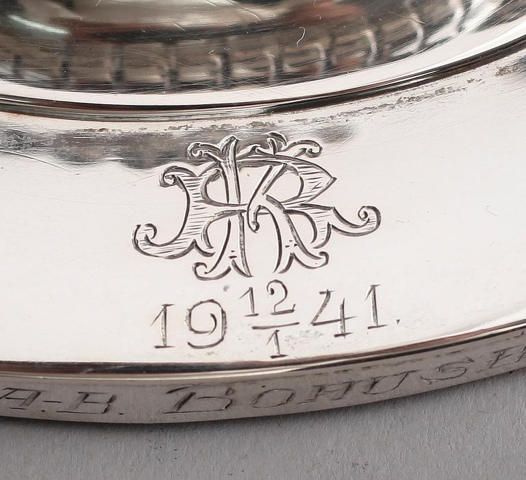 KANDELABER, silver,  Stockholm 1936.