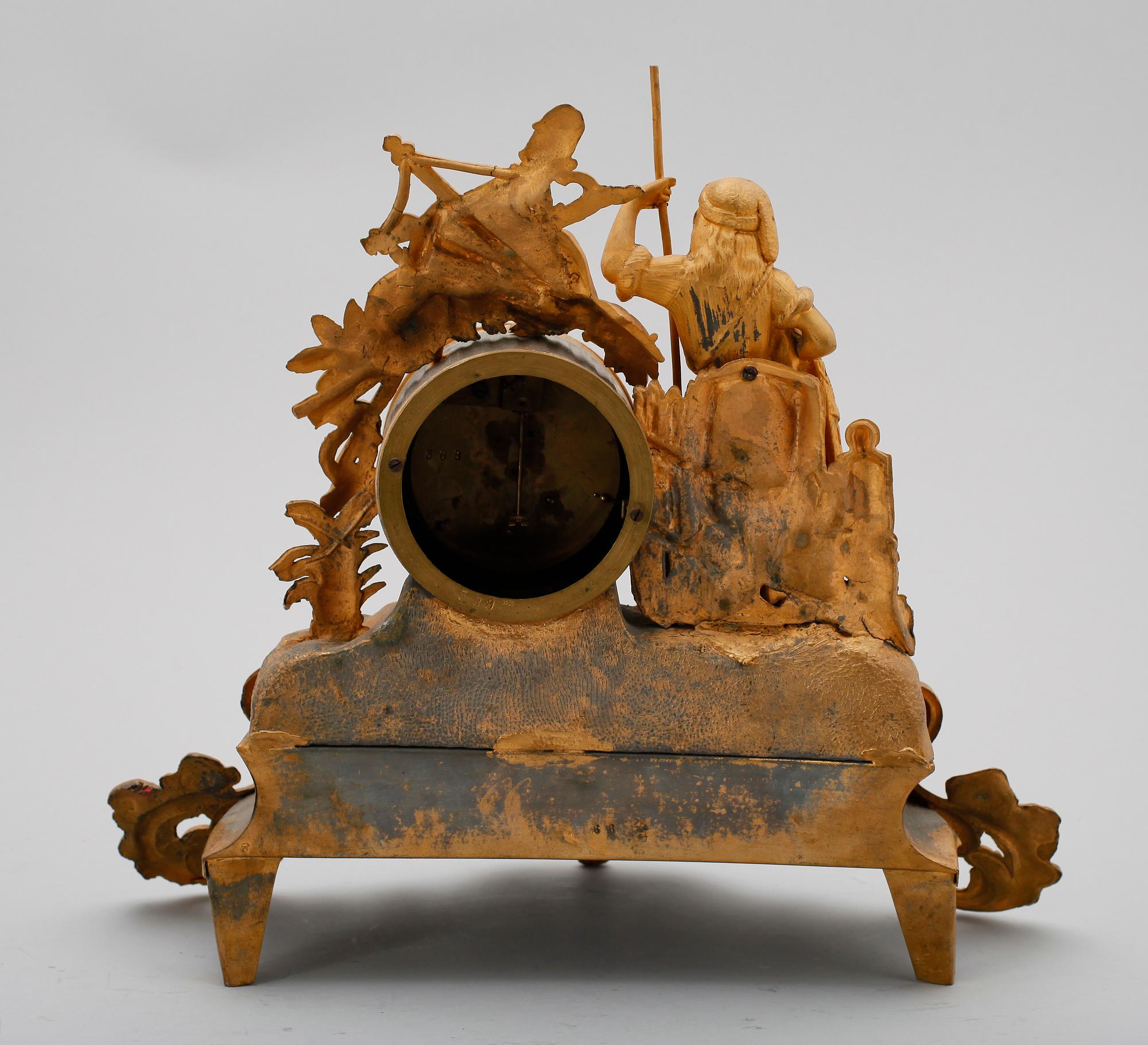 BORDSUR, bronserad metall, rokokostil, 1800-/1900-tal.