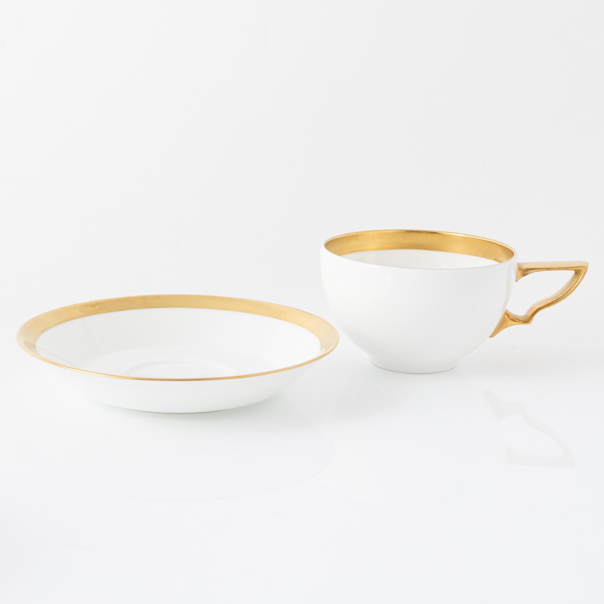 Karin Björquist, kaffeservis, 14 delar, benporslin, "Nobel", Rörstrand.