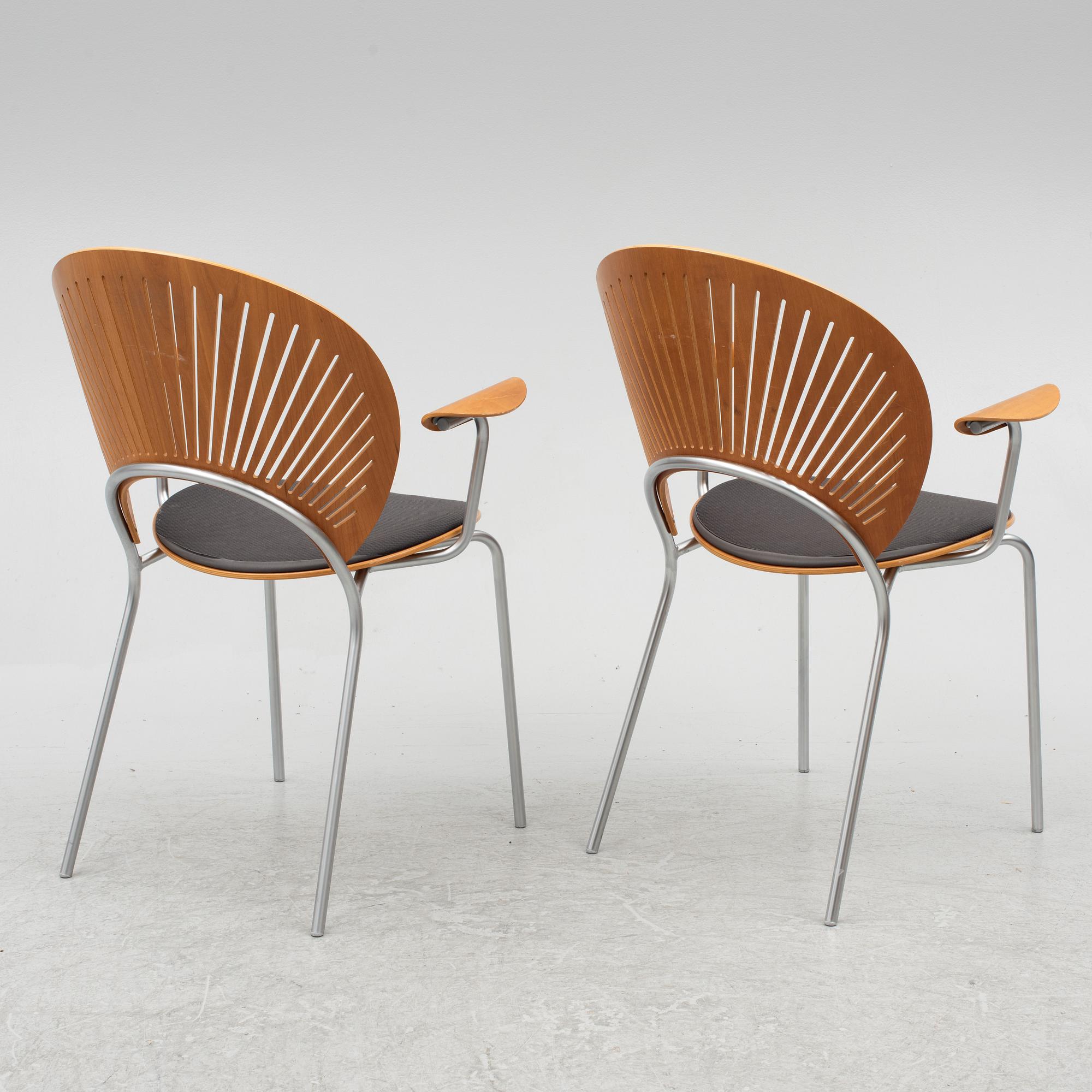 Nanna Ditzel,  six 'Trinidad' armchairs, Fredericia, Denmark.
