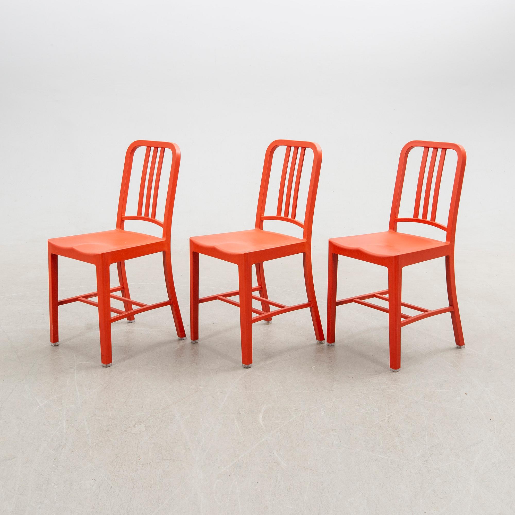 Chairs, 6 pcs, "111 Navy Chair", Emeco & Coca-Cola. USA 21st century.