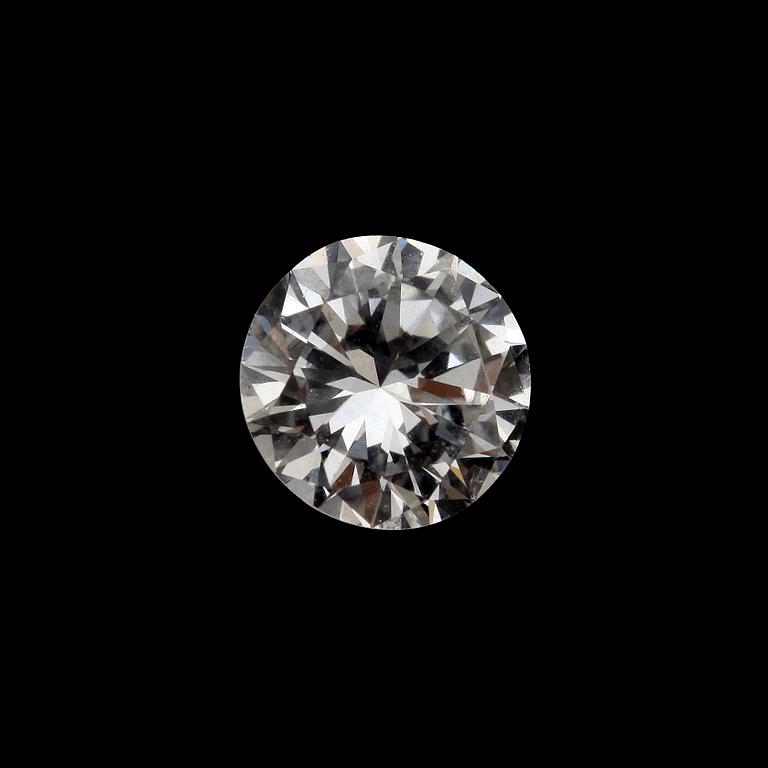 BRILLIANT CUT DIAMOND, loose. Weight 0.77 cts.