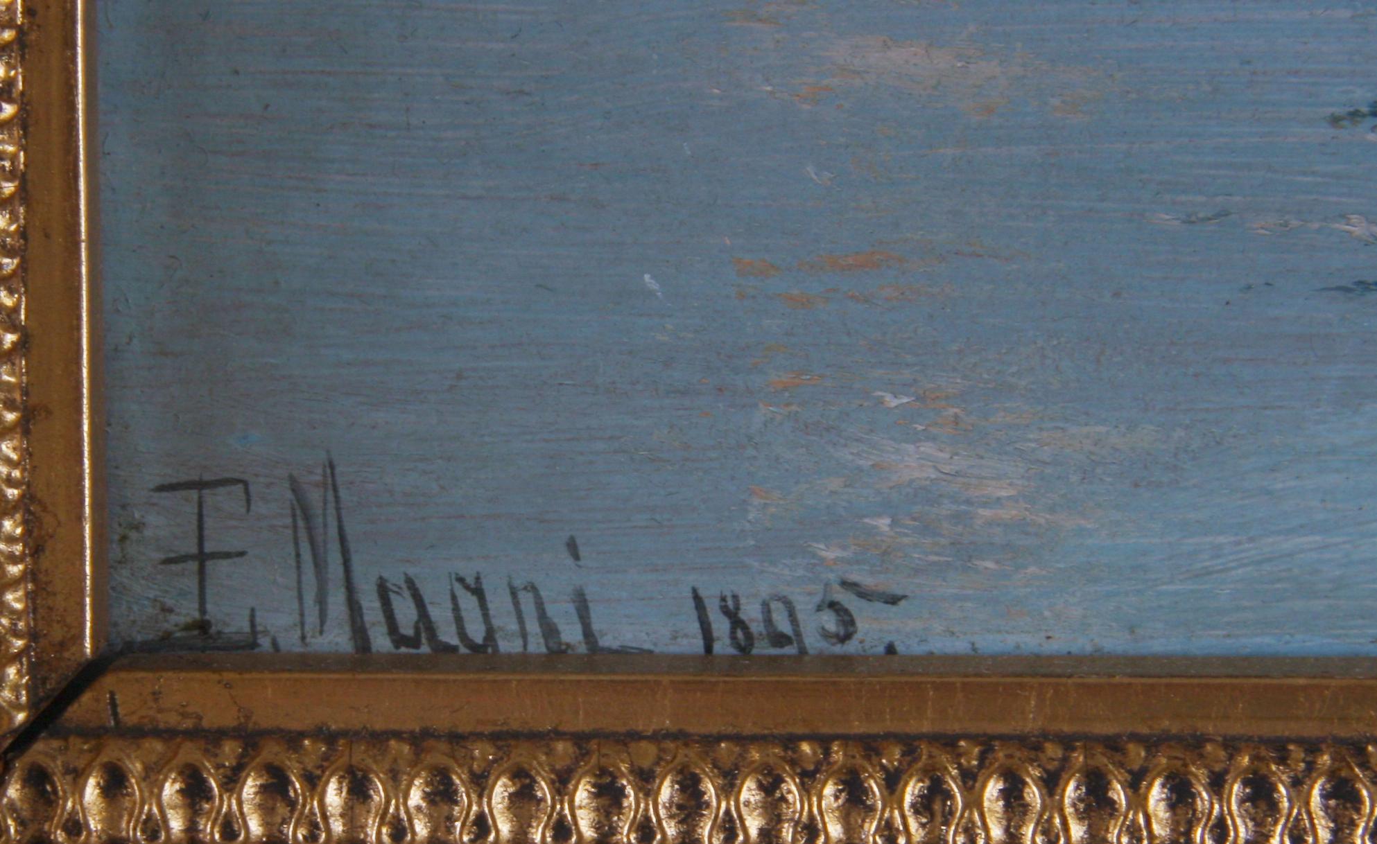 MUANI, E, olja på duk, sign o dat 1895.