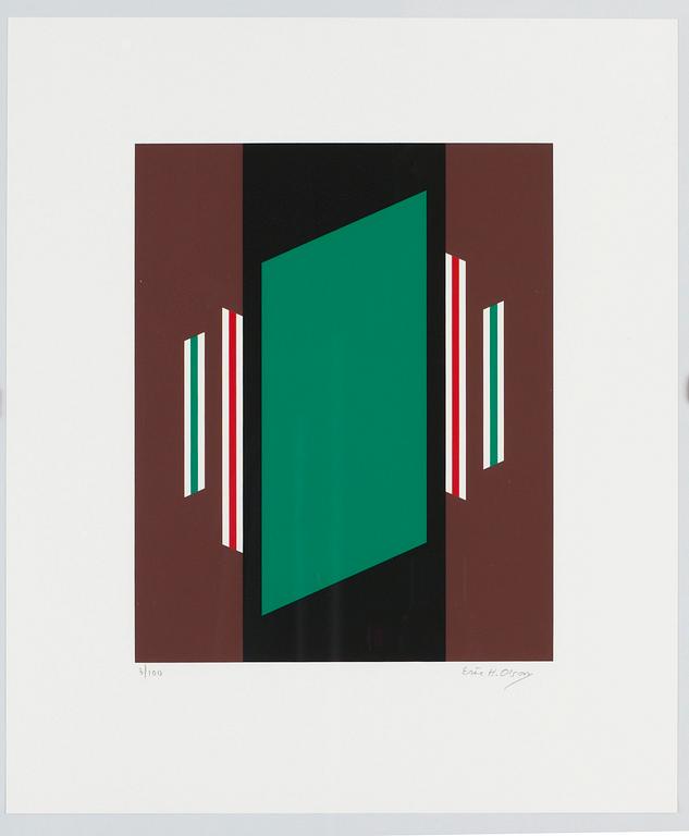 Eric H Olson, Mapp med fyra färgserigrafier.
