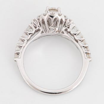 Brilliant-cut diamond ring.