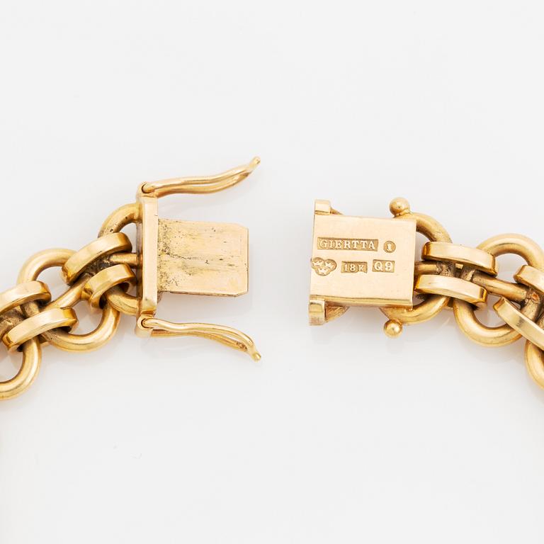 Claës E. Giertta, 18K gold bracelet with citrine charm.