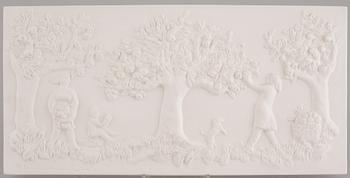 ASTRI BERGMAN-TAUBE, 6 stycken väggreliefer ur serien Änglamark, signerade och numrerade 1600.