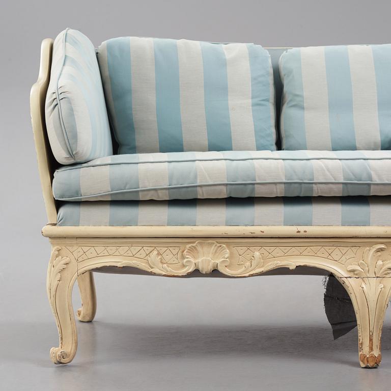 Soffa, Sverige, 1700-talets senare del, Rokoko.