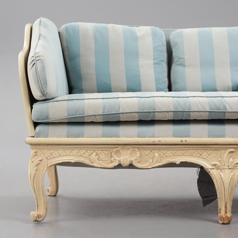 A Swedish Rococo sofa, later part of the 18th century.