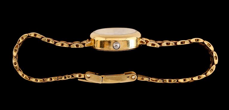 ARMBANDSUR, 18K guld, Genéve. Total vikt inklusive urverk ca 25 g.