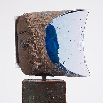 Bertil Vallien, a unique sand cast glass sculpture, Kosta Boda, Sweden.