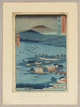 Ando Utagawa Hiroshige, färgträsnitt, Japan, 1800-talets mitt.